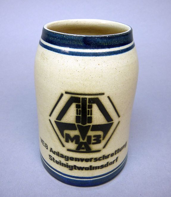 DDR bierkruik – VEB Anlagenverschrottung Steinitzwalmsdorf