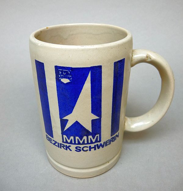Vintage DDR bierkruik – FDJ MMM Bezirk Schwerin