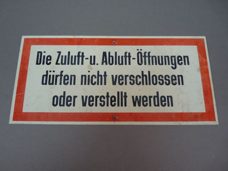 Origineel DDR waarschuwingsbord