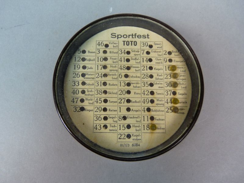 Vintage DDR Sportfest TOTO spel