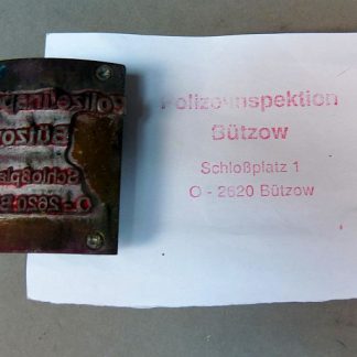 Zeldzame DDR stempel Polizeiinspektion Butzow