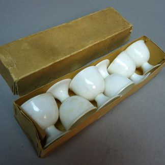 Vintage DDR eierdoppen – Set van 6 in originele doos