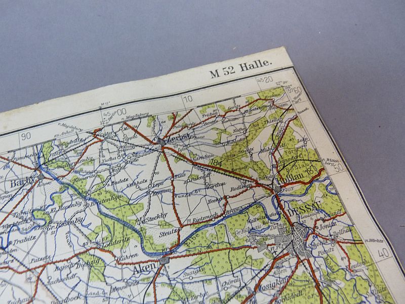 landkaart M 52 Halle – Duitsland – ca. jaren 1930–1940 - Afbeelding 2