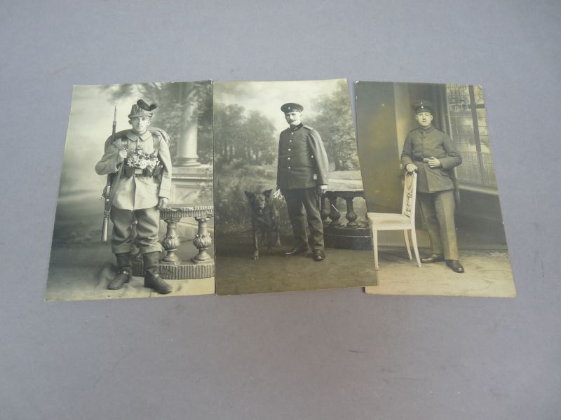 3 originele militaire fotokaarten uit de Eerste Wereldoorlog