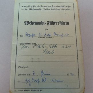 Origineel Wehrmacht-Führerschein