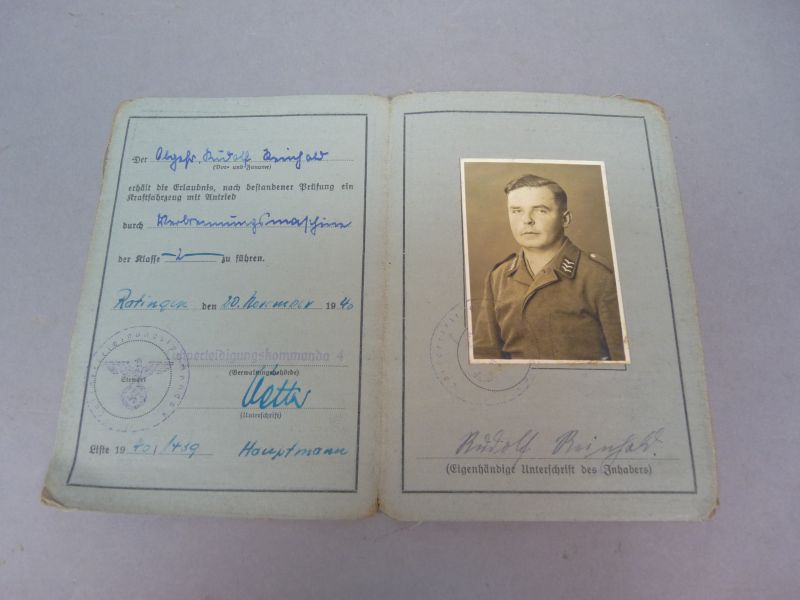Origineel Wehrmacht-Führerschein - Afbeelding 2