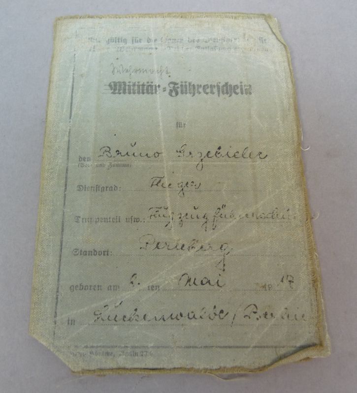 Originele Duitse Fallschirmjäger Militär-Führerschein