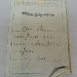 Origineel Duits Militär-Führerschein - Panzer regiment Zossen