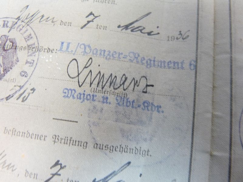 Origineel Duits Militär-Führerschein - Panzer regiment Zossen - Afbeelding 3