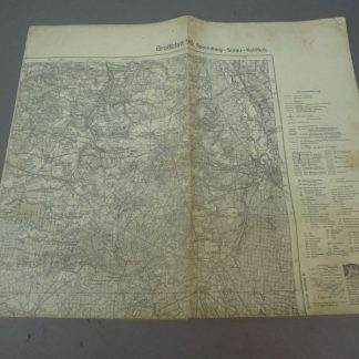 Originele Duitse militaire stafkaart van vóór 1945