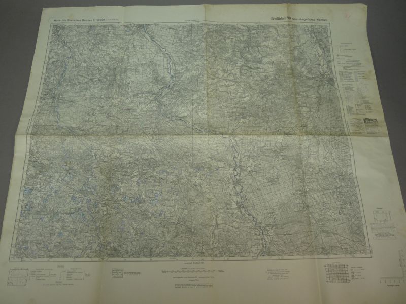 Originele Duitse militaire stafkaart van vóór 1945 - Afbeelding 2
