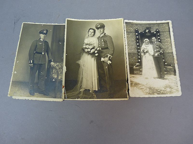 3 Wehrmacht-portretfoto’s uit de Tweede Wereldoorlog