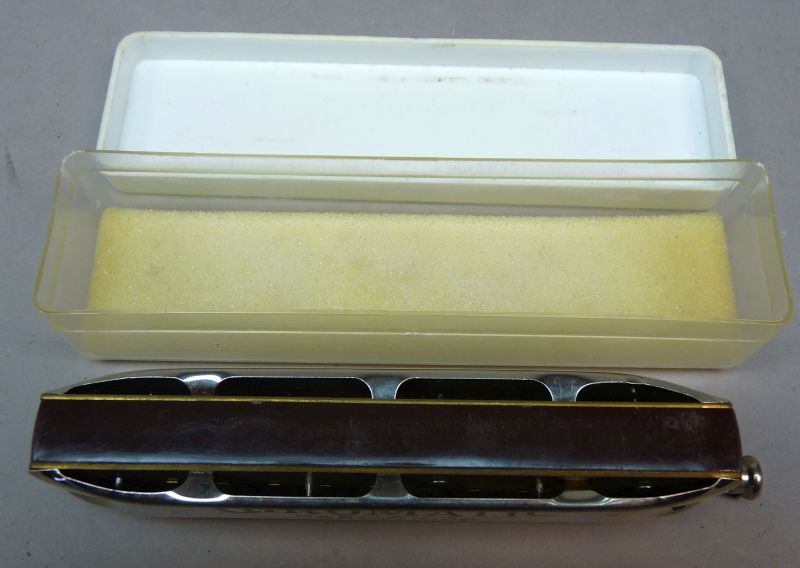 Vintage Chromatic Mondharmonica DDR Met Origineel Doosje - Afbeelding 3