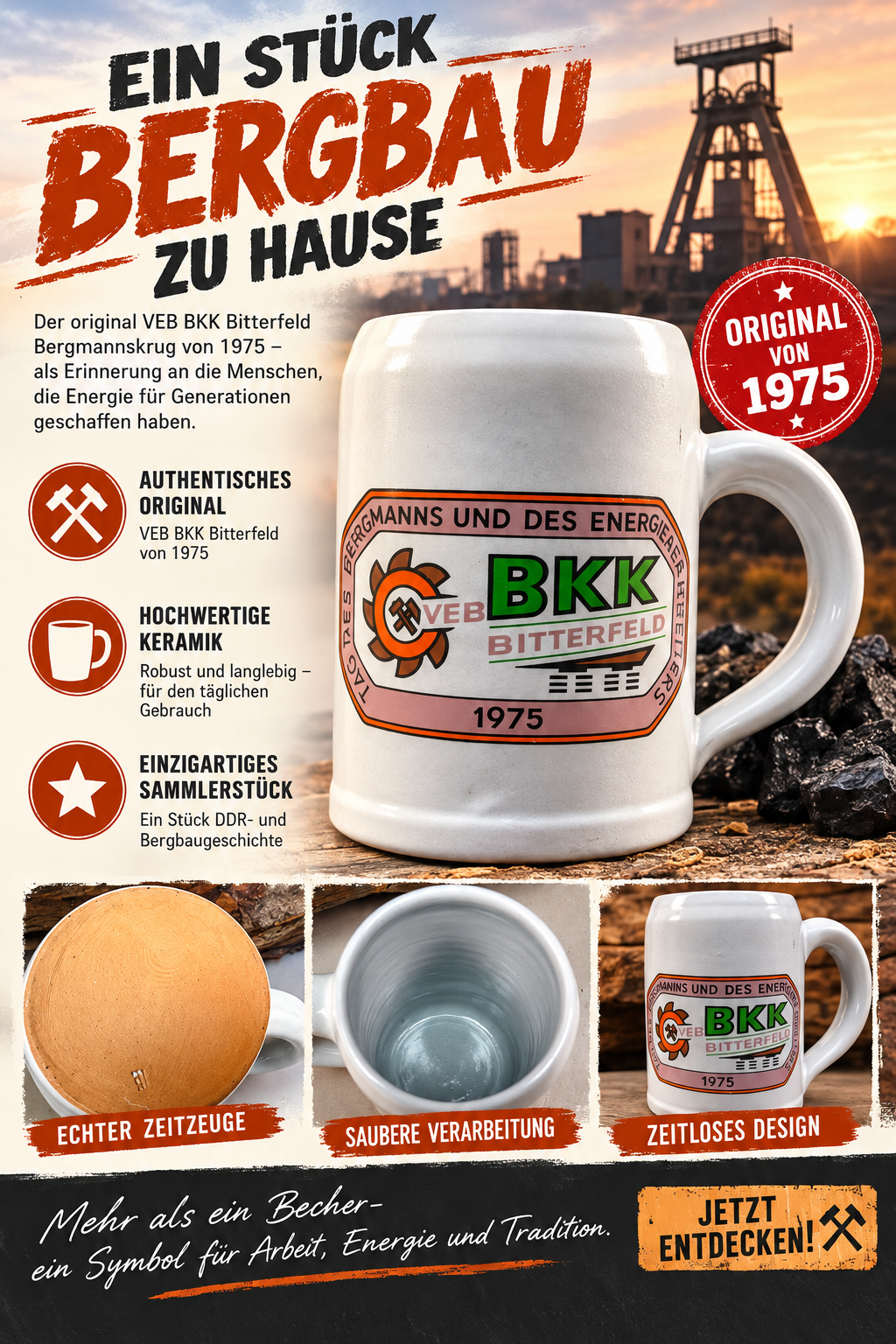 DDR Bierpul VEB BKK Bitterfeld 1975 - Afbeelding 5