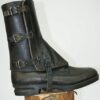 Zwart leren beenkappen / gaiters, Zwitserland