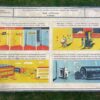 Kartonnen instructie plaat jaren 50 ,,Luftalarm,,