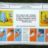 Kartonnen instructie plaat uit 1959 ,,Luftalarm beim Aufenthalt in Wohnraumen,,