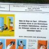 Kartonnen instructie plaat uit 1959 ,,Luftalarm beim Aufenthalt in Wohnraumen,, - Afbeelding 2