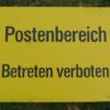 Grensbord ,,Postenbereich,,