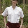 Witte dames blouse, korte mouw, nieuw - Afbeelding 2