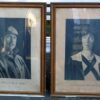 2 lijsten met afbeelding Koning Albert de 1e en Maria Reinades