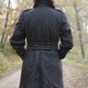 Deense grijze wollen vintage wintermantel, nieuw! - Afbeelding 2