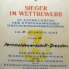 Lijst met oorkonde ,,Sieger im Wettbewerb,, - Afbeelding 2
