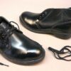 Vintage leren ,,cadetten,, schoenen, kleine maten!