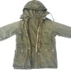 Vintage veld parka met vaste capuchon