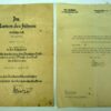 2x Reichsbahn oorkonde van 1 persoon