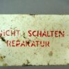 2 metalen bordjes uit een bunker / werkplaats o.i.d - Afbeelding 2