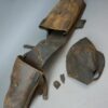 Leren zadeltassen, eerste wereldoorlog of ouder, restauratie object