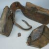 Leren zadeltassen, eerste wereldoorlog of ouder, restauratie object - Afbeelding 2