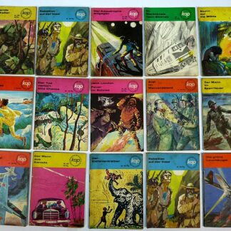 15 x DDR KAP (Krimi Abentheuer Phantastik) leesboekjes, jaren 60