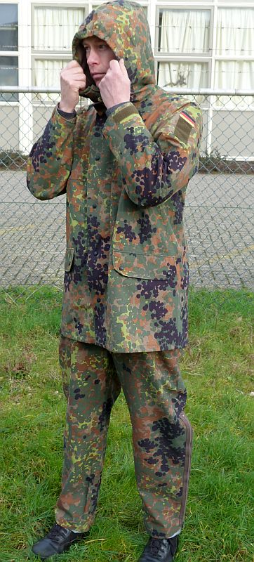 Flecktarn camouflage regenpak, jas en - Militaria 4 You
