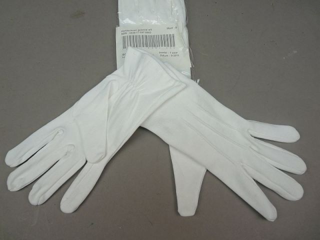 Indrukwekkend grafisch Academie Witte katoenen parade handschoenen - Militaria 4 You